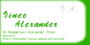 vince alexander business card